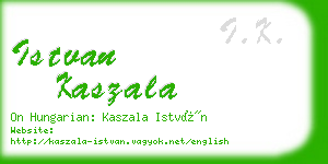 istvan kaszala business card